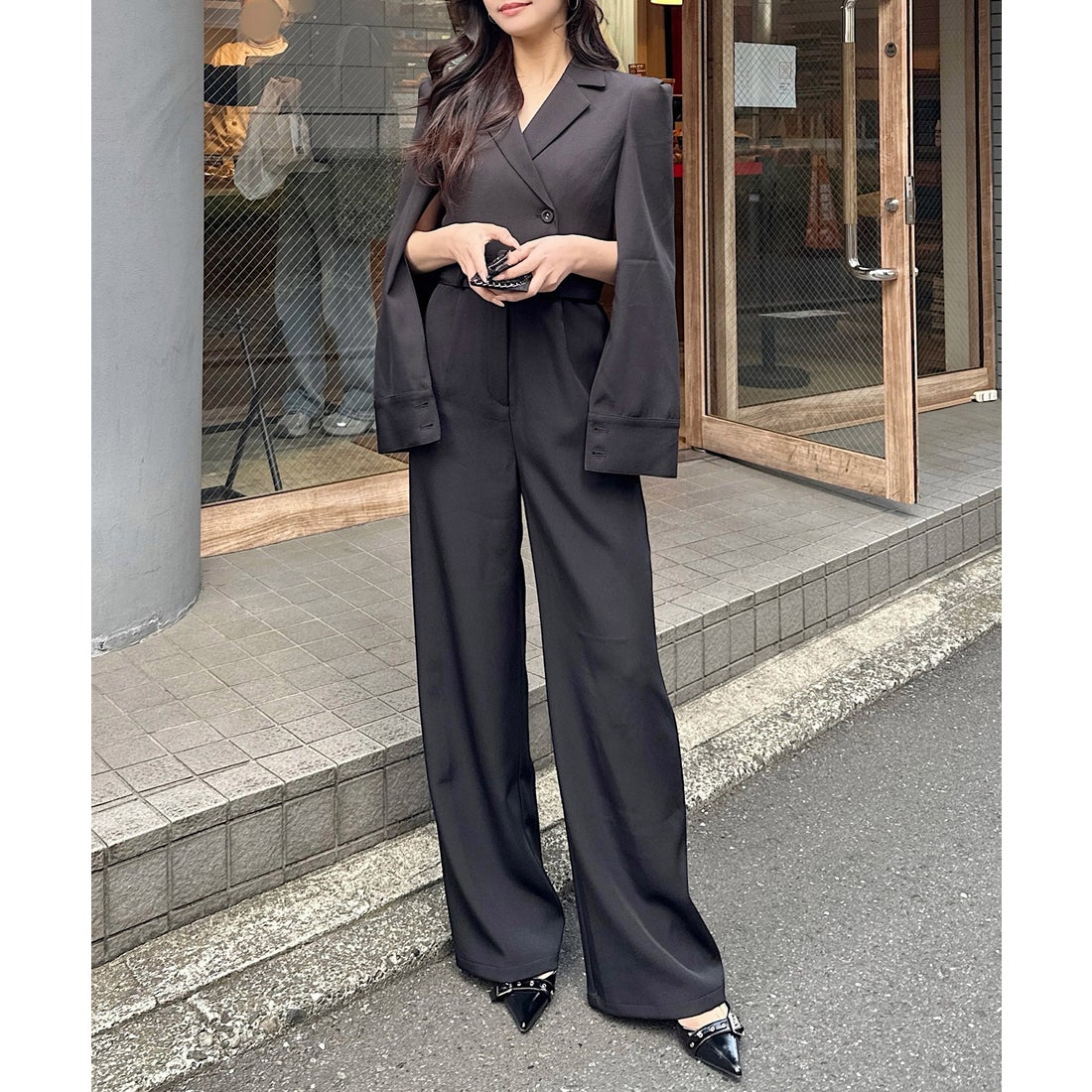 ロイヤルパーティー ROYAL PARTY 【丈が選べる】ベルト付ケープ風