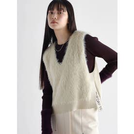 ラディエイト RADIATE サイドロゴシャギーニットベスト （アイボリー