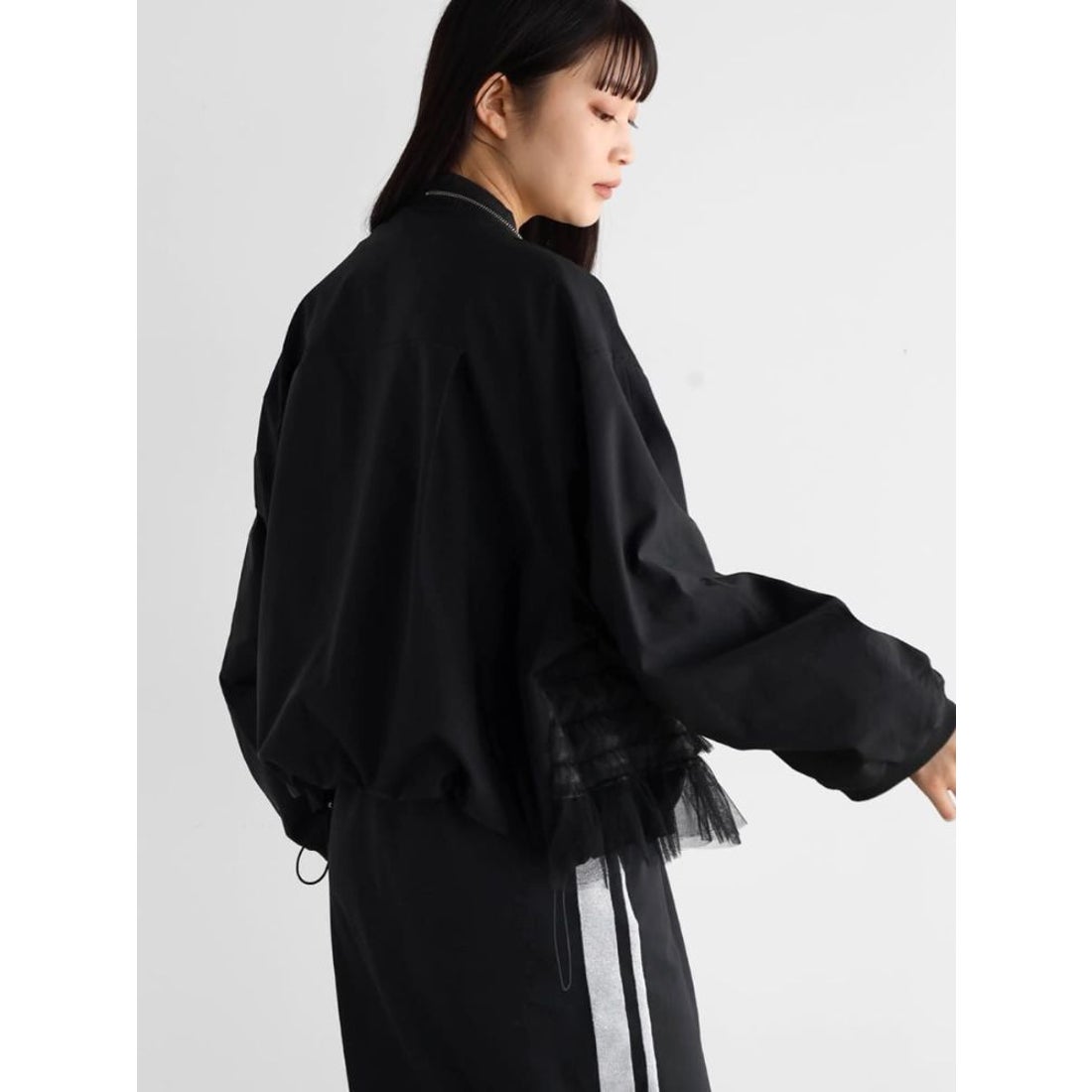 ラディエイト RADIATE デニム×チュールドッキングブルゾン （カーキ