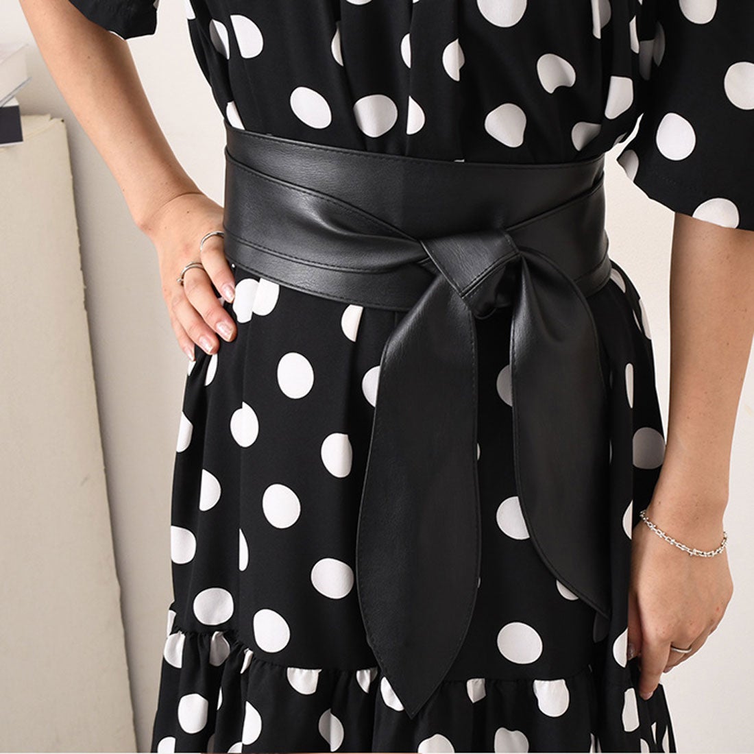 リアルスタイル REAL STYLE サッシュベルト リボン ベルト レディース