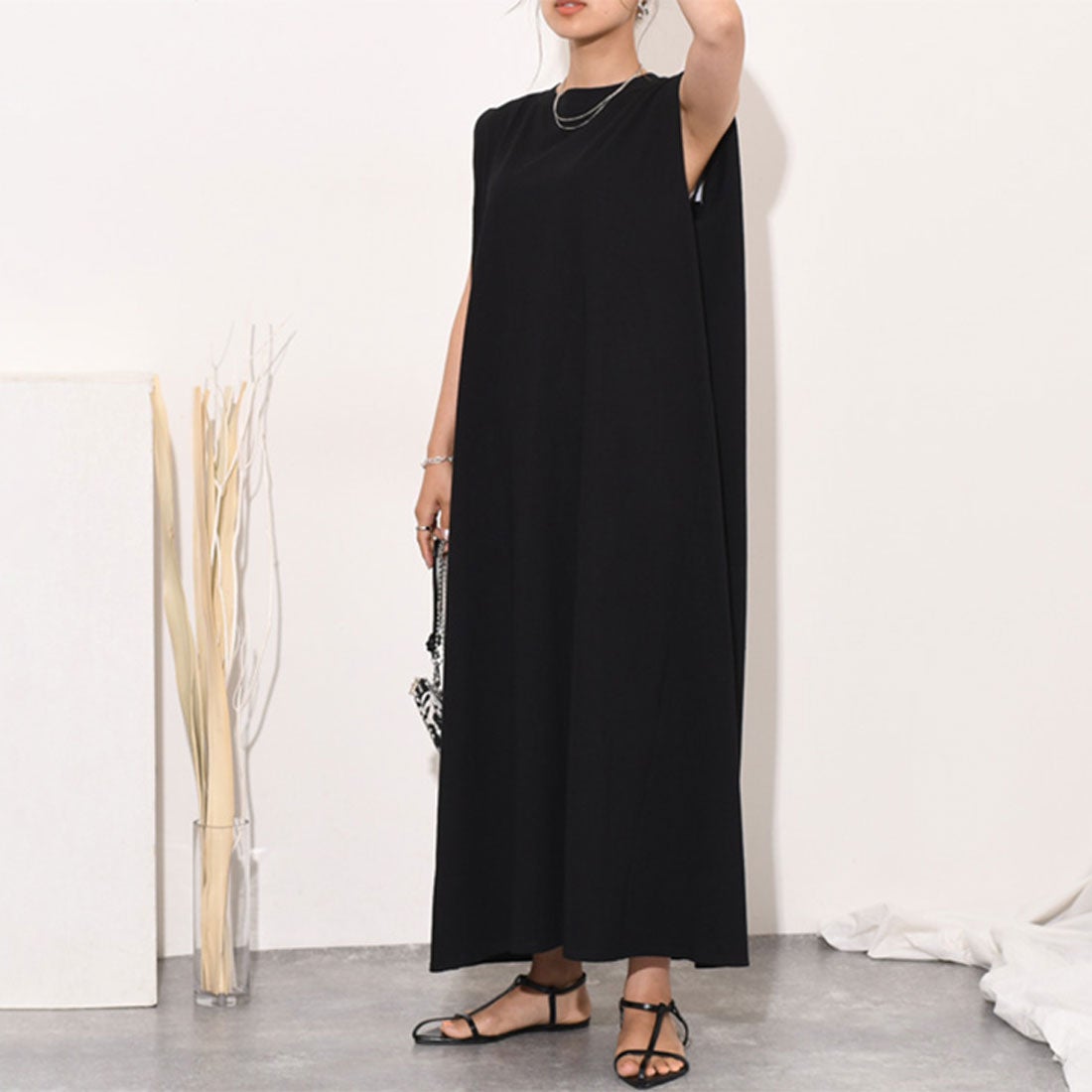 リアルスタイル REAL STYLE ワンピース レディース 40代 ノースリーブ