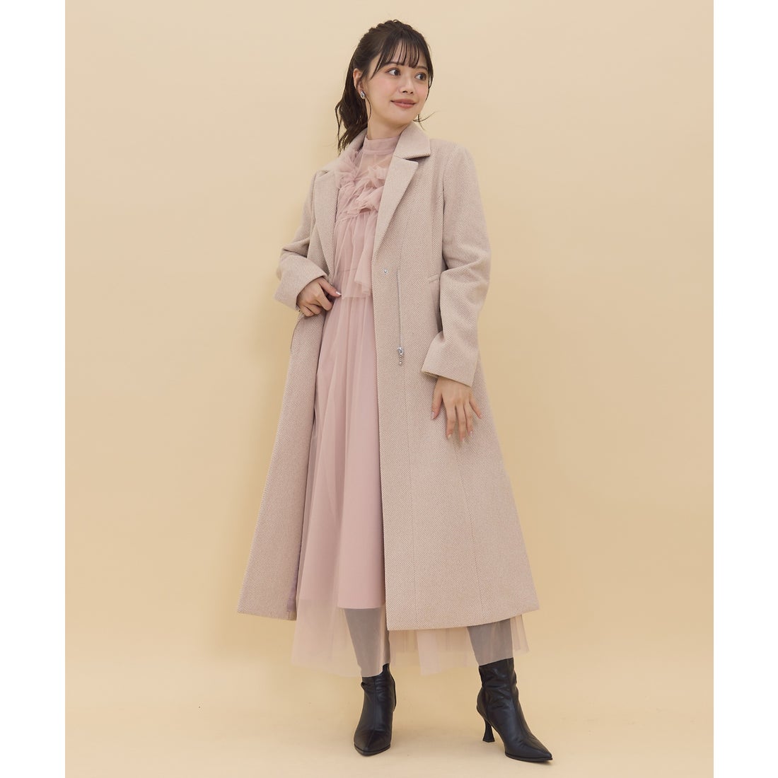 レディアゼル REDYAZEL ジップチェスターコート （グレー