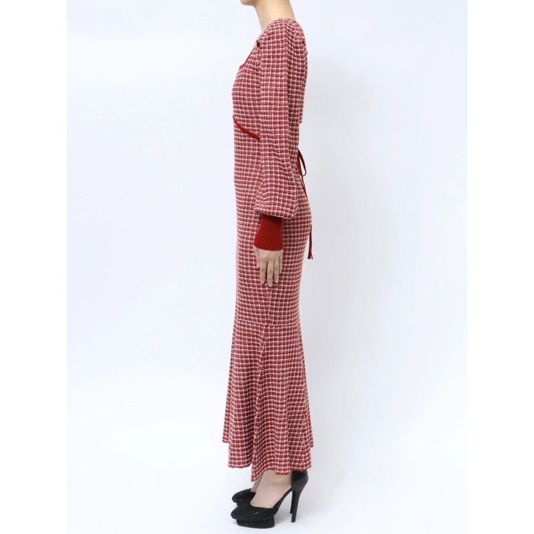 リゼクシー RESEXXY バイカラーツイードマーメイドニットワンピース