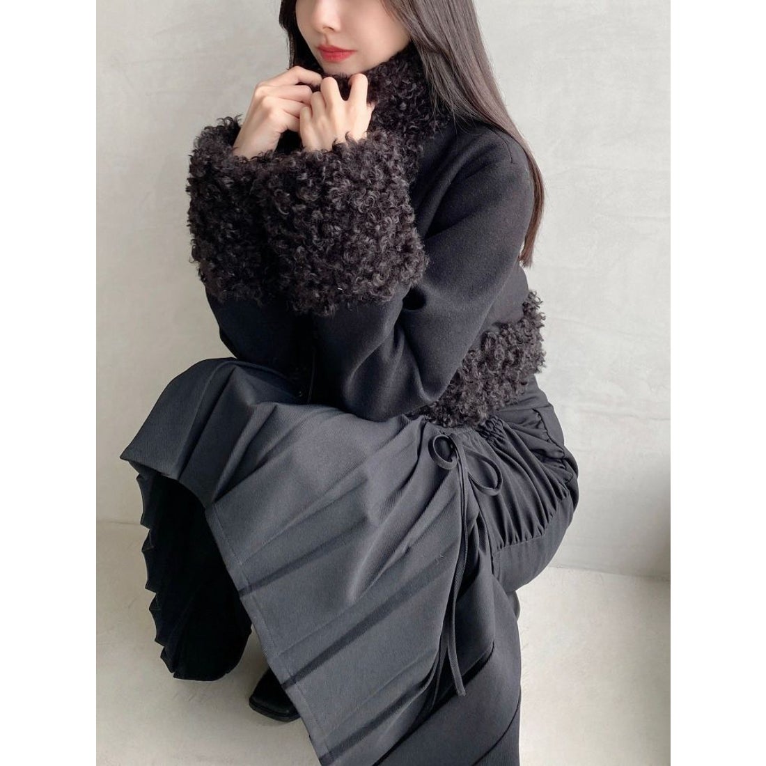 リゼクシー RESEXXY ポイントフェイクファーブルゾン （アイボリー