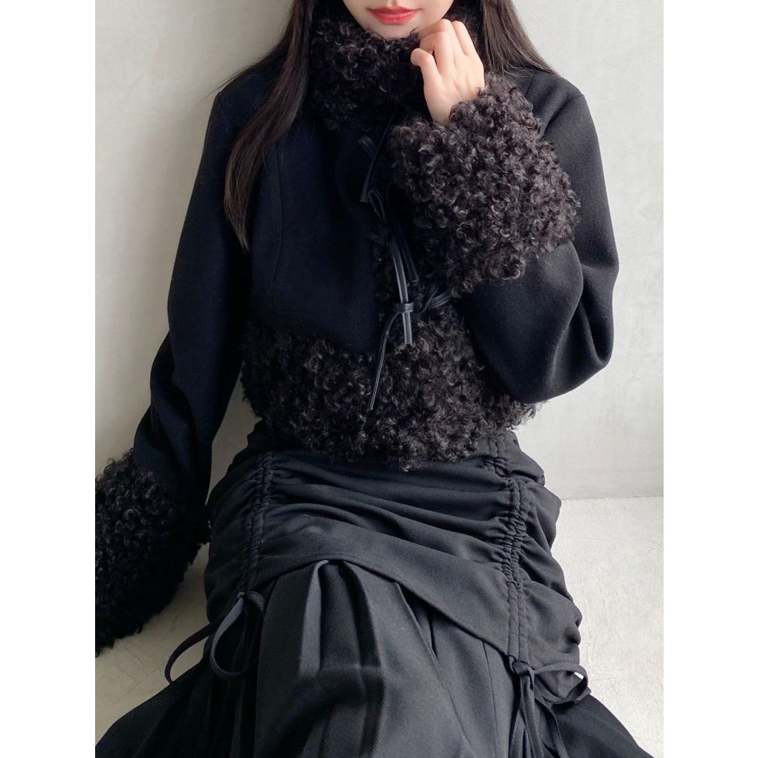 リゼクシー RESEXXY ポイントフェイクファーブルゾン （アイボリー