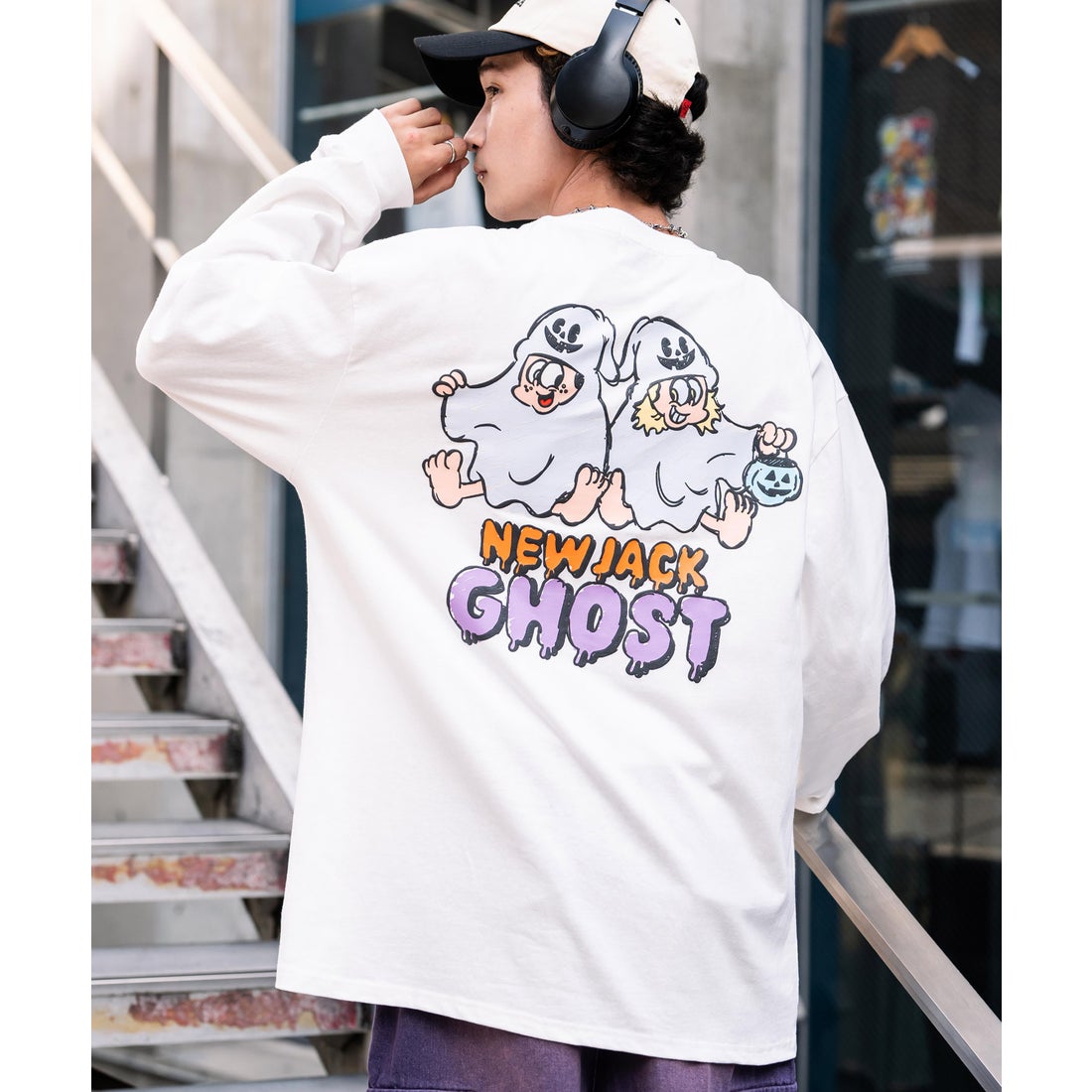 ロッキーモンロー Rocky Monroe プリントTシャツ バックプリント ロンT
