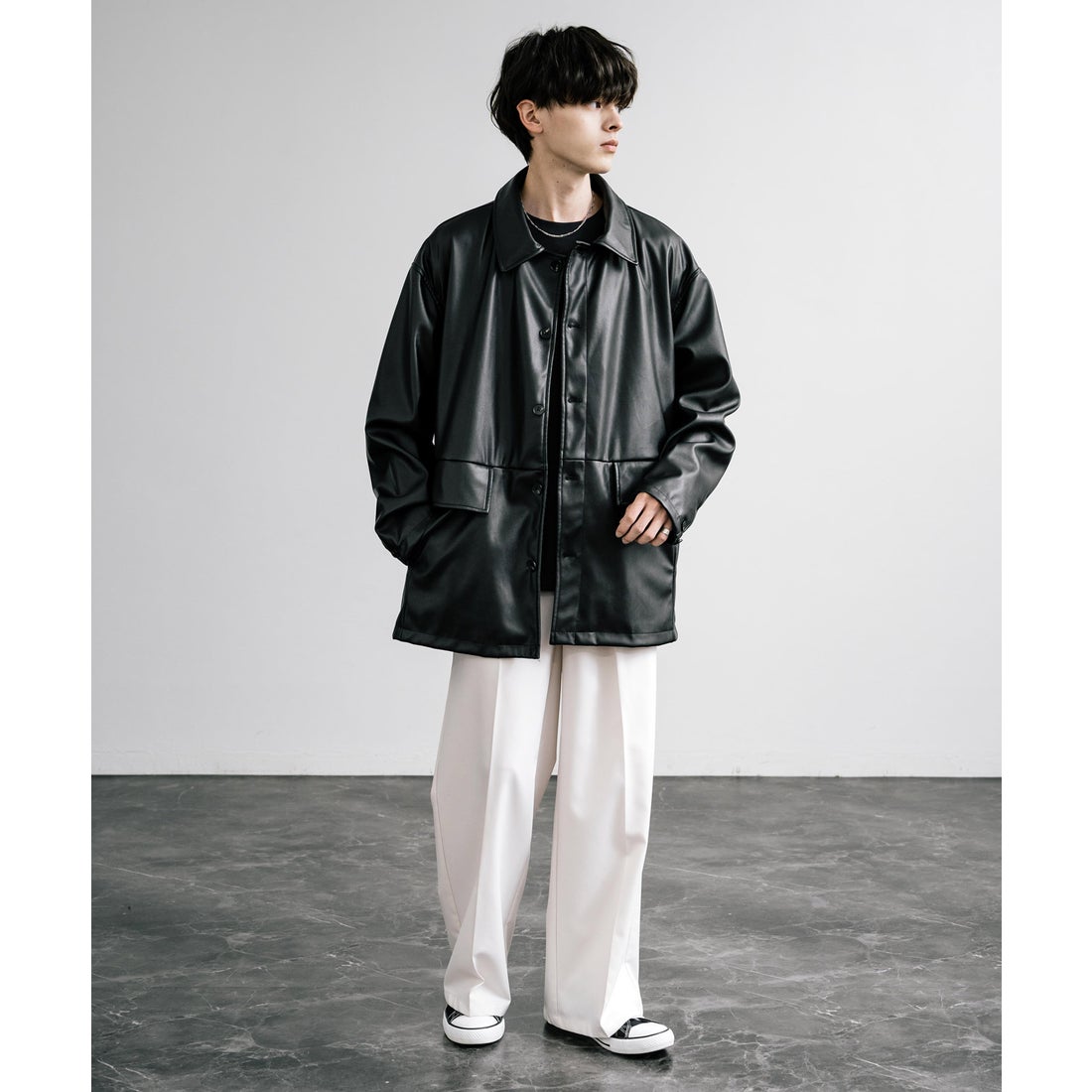 ロッキーモンロー Rocky Monroe カーコート ミドル丈 アウター メンズ