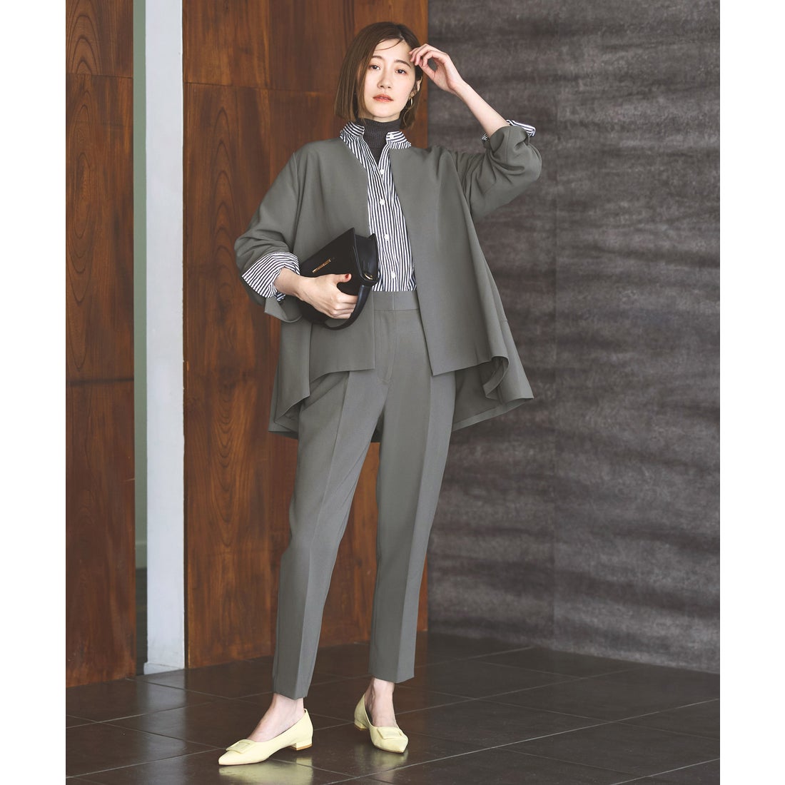 ルイルエブティック RUIRUE BOUTIQUE 2点セット ｜ ノーカラー フレア