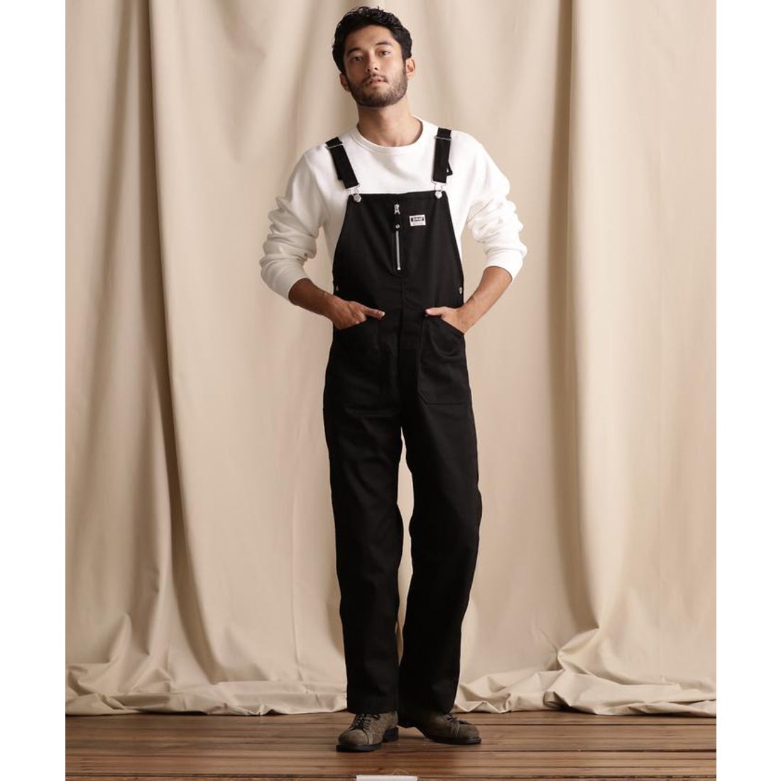 ショット Schott TC OVERALL PANTS/オーバーオール （ブラック