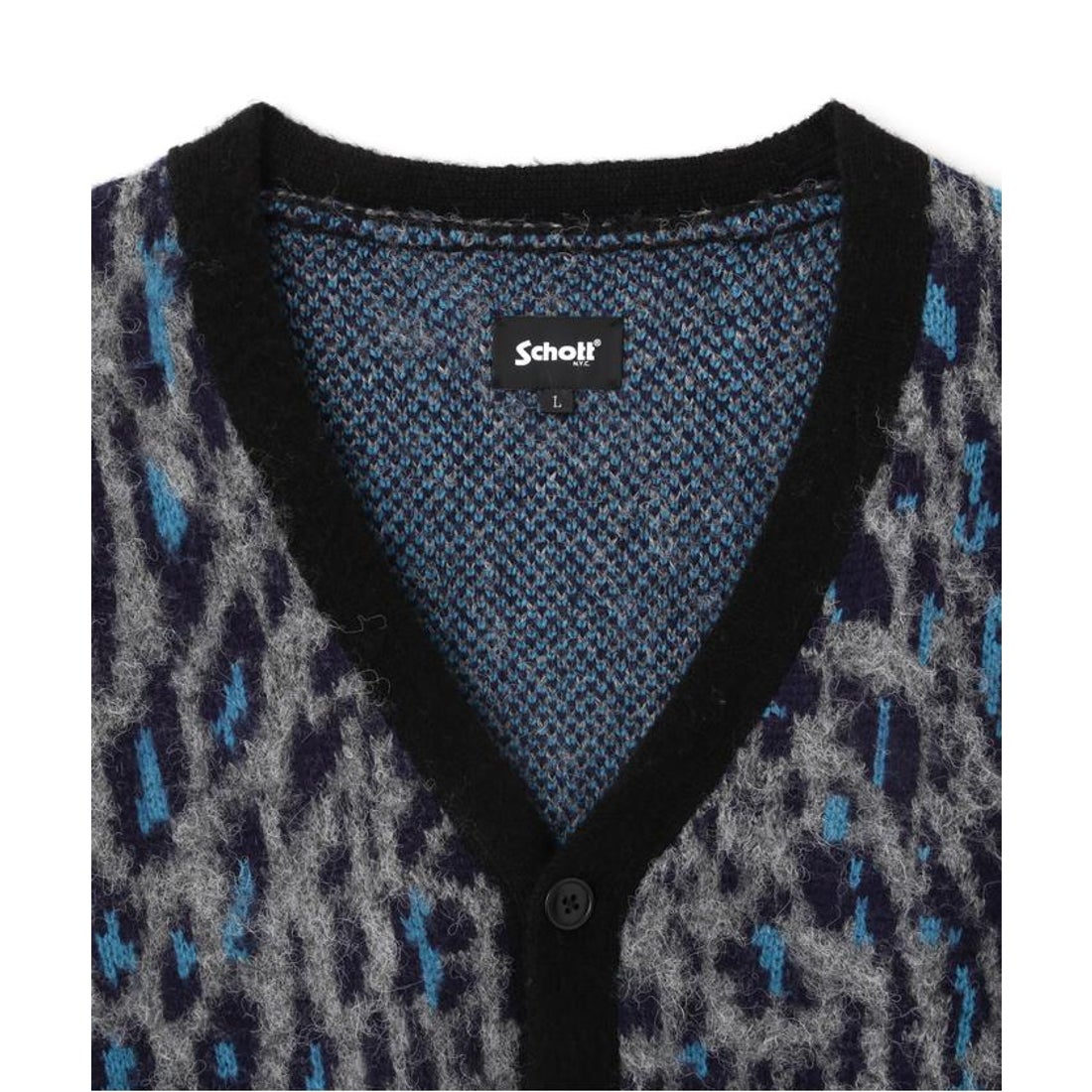 ショット Schott SHAGGY KNIT LEOPARD/シャギーニット レオパード