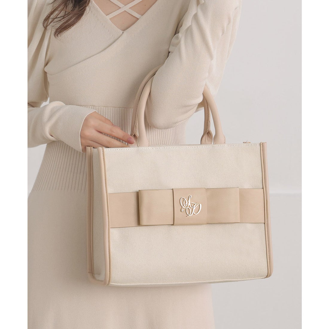 シークレットドア SecretDoor 2way トートバッグ ハンドバッグ リボン