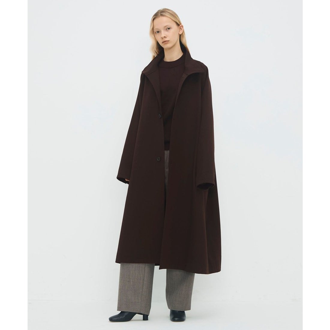 キャバン CABaN CABaN ウールギャバジン スタンドカラーコート （43