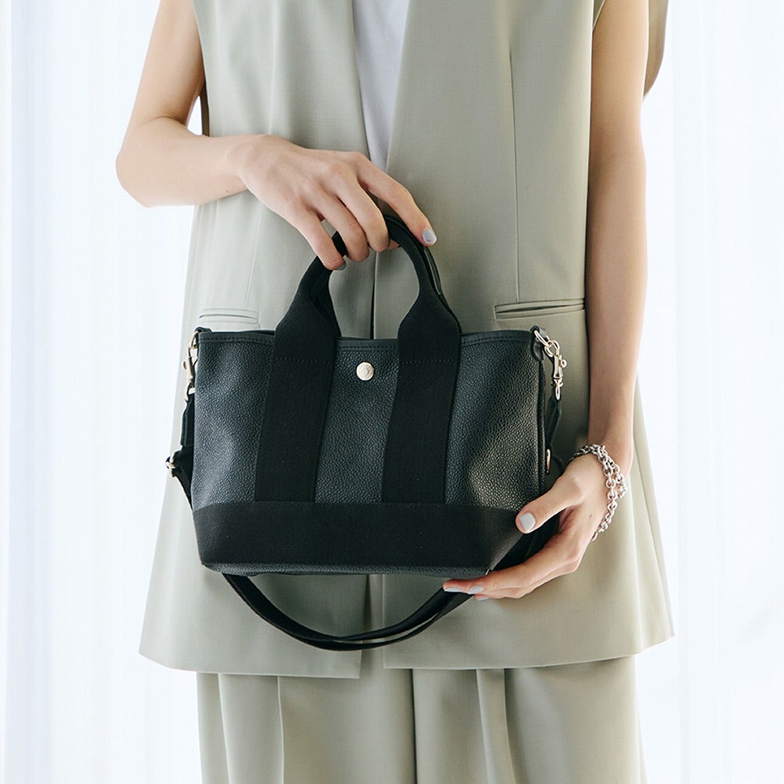 トプカピ TOPKAPI スコッチグレイン ネオレザー ミニ トート バッグ