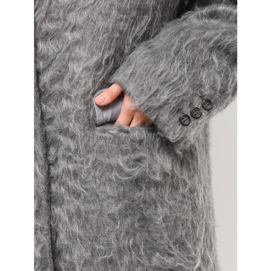 アングリッド Ungrid 起毛ルーズジャケット （グレー） -靴