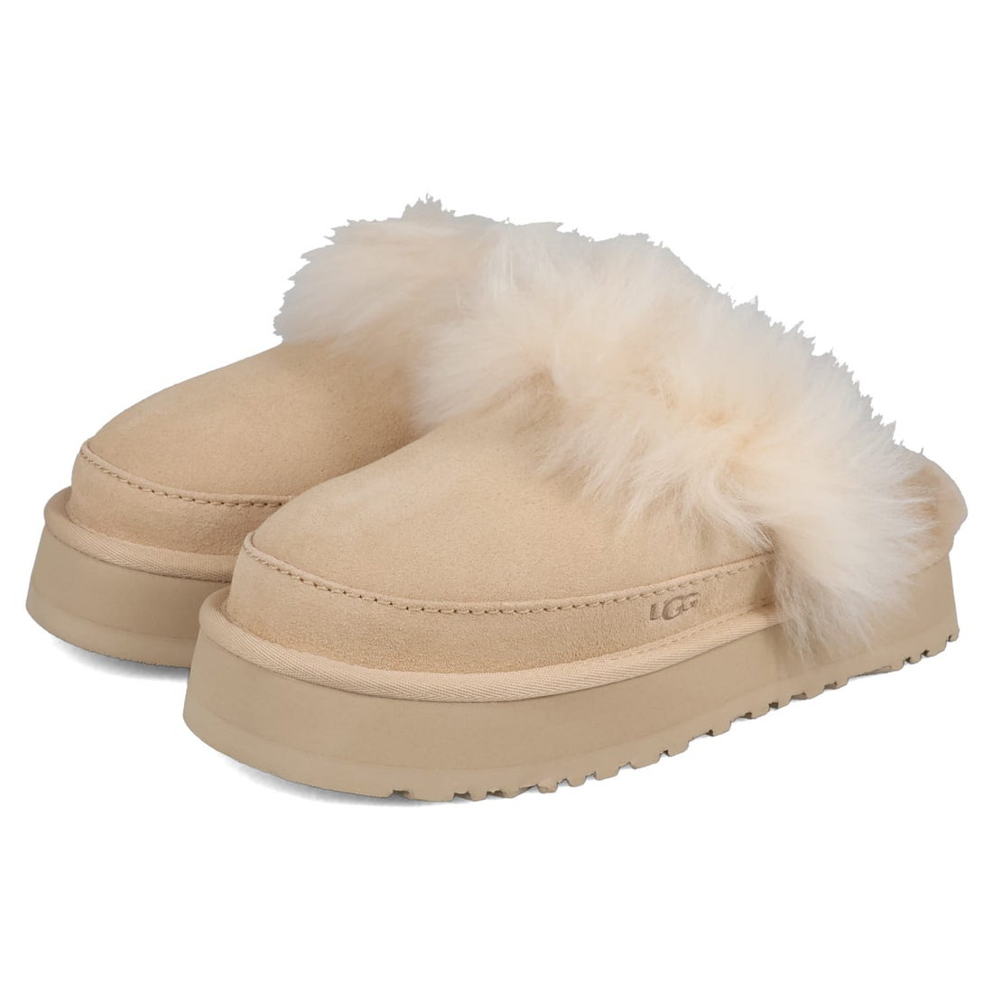 アグ UGG サンダル ファー サボ ルームシューズ レディース 厚底