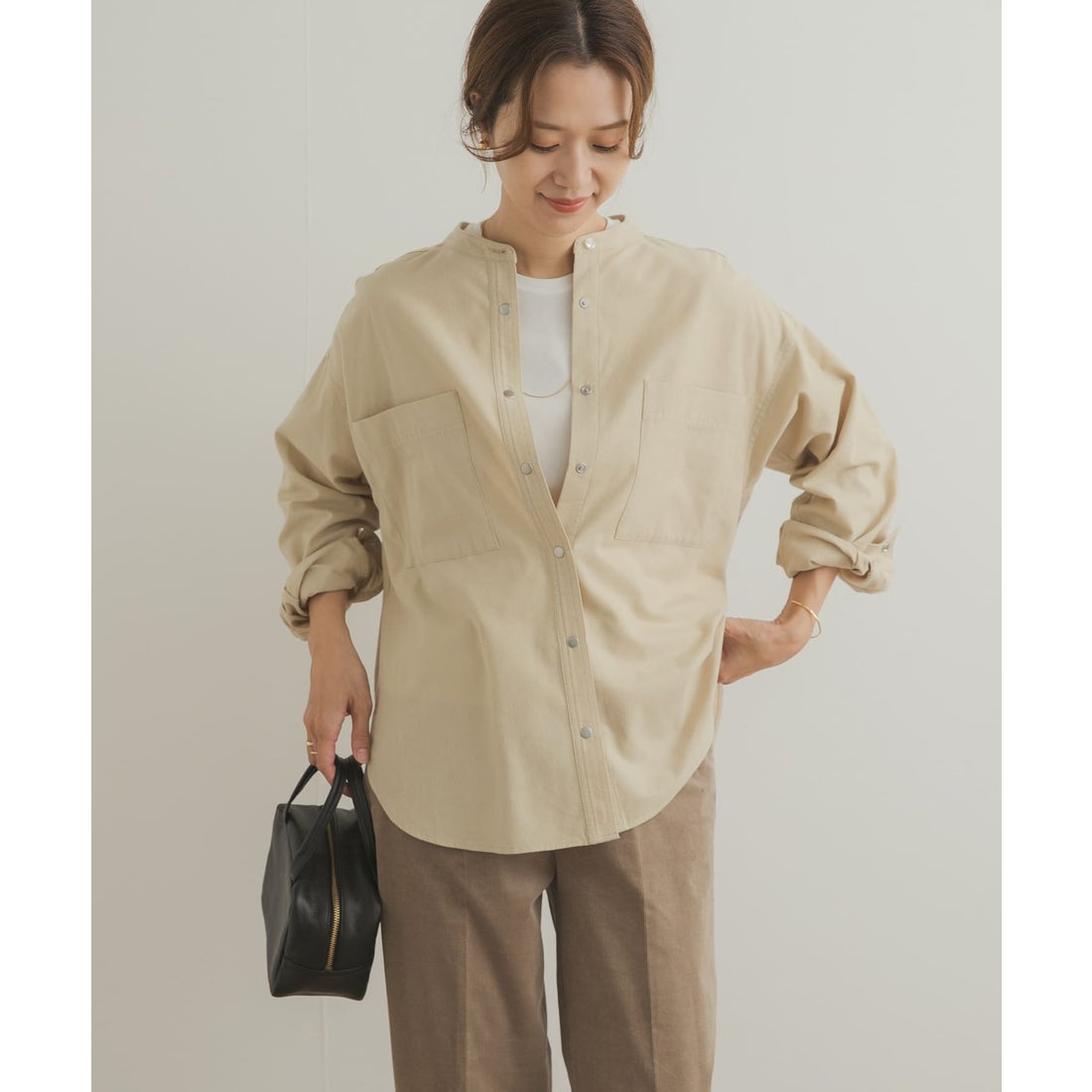 アーバンリサーチ ドアーズ URBAN RESEARCH DOORS 微起毛バンドカラー