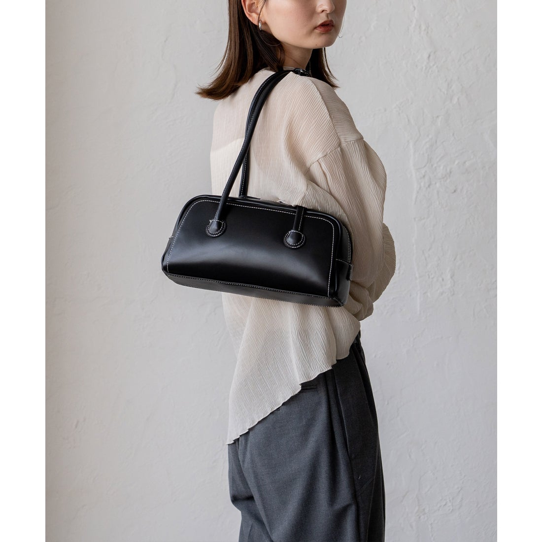 ヴィータフェリーチェ VitaFelice ロングハンドルミニボストンバッグ