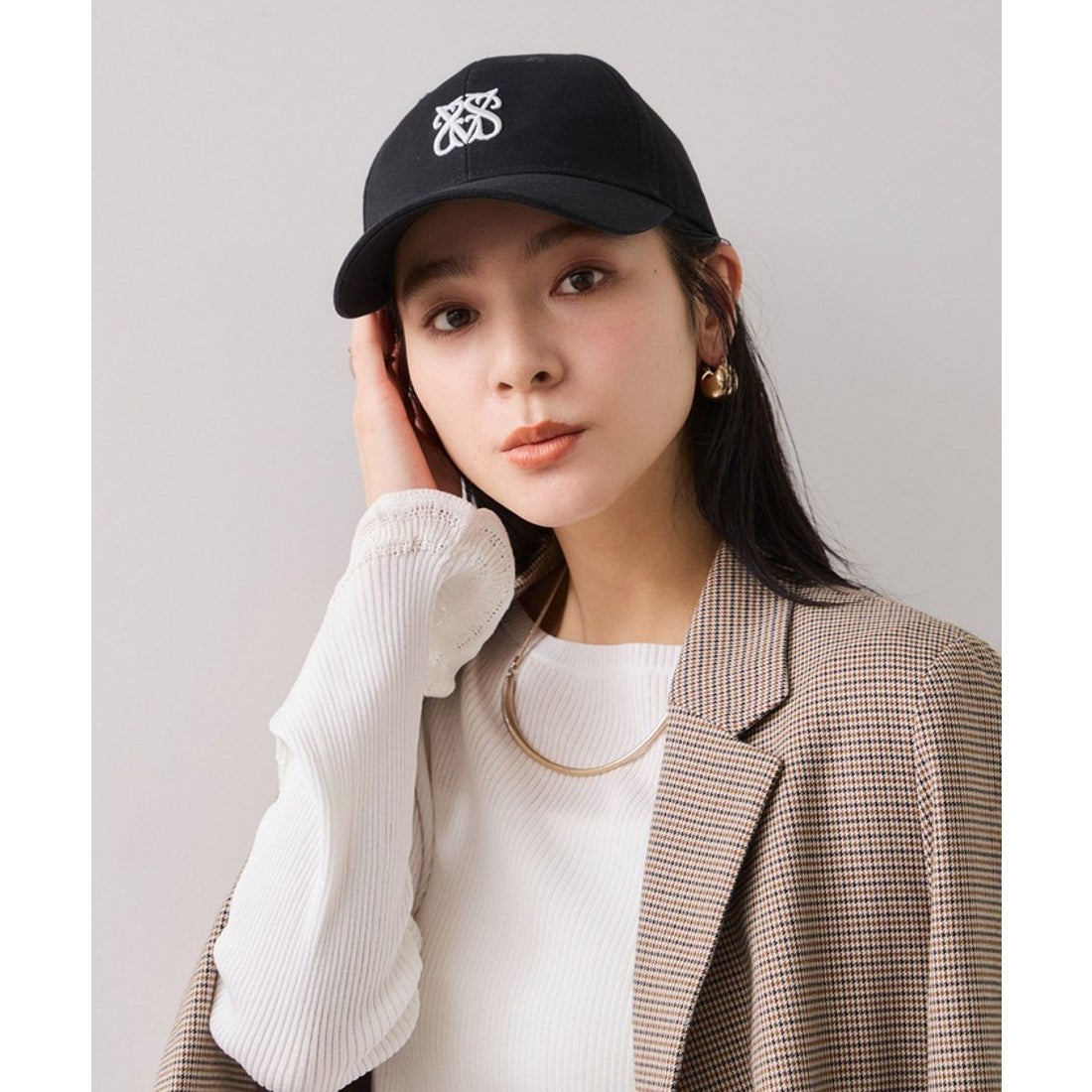 ビス VIS ロゴマーク刺繍キャップ （ベージュ系（28