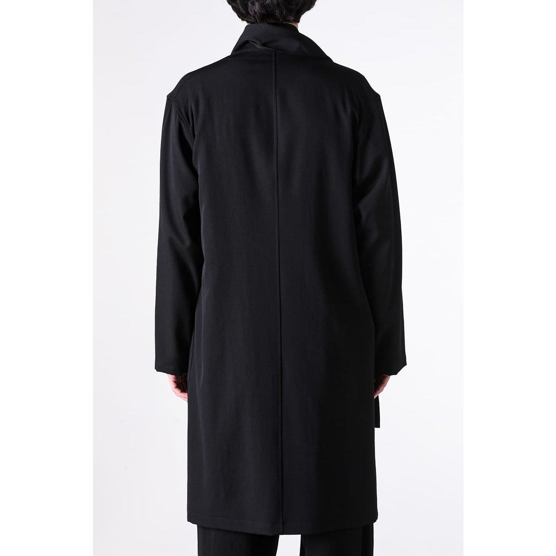 Yohji Yamamoto POUR HOMME Coat with a stole （Black） -FASCINATE