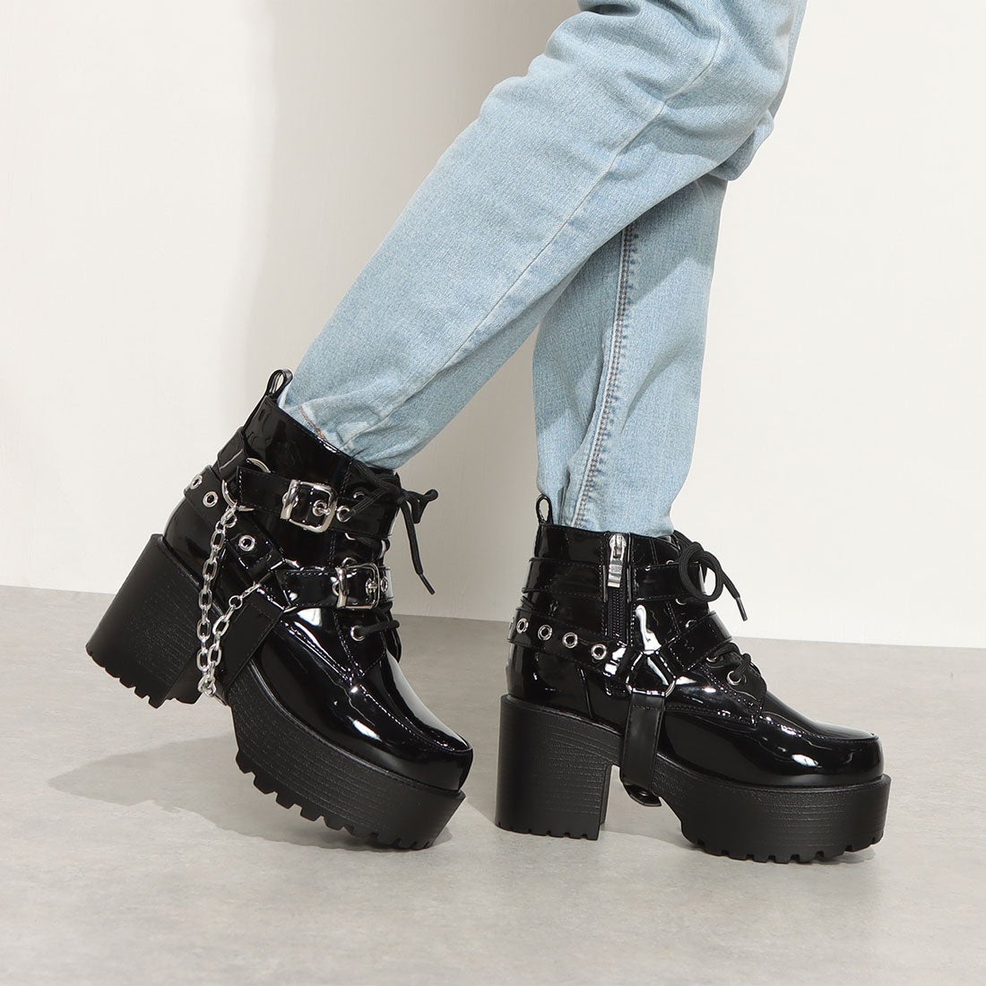 厚底ショートブーツ （ブラック） -YOSUKE U・S・A 公式