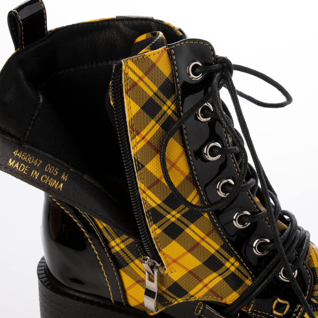 厚底レースアップブーツ （ブラックイエロー） -YOSUKE U・S