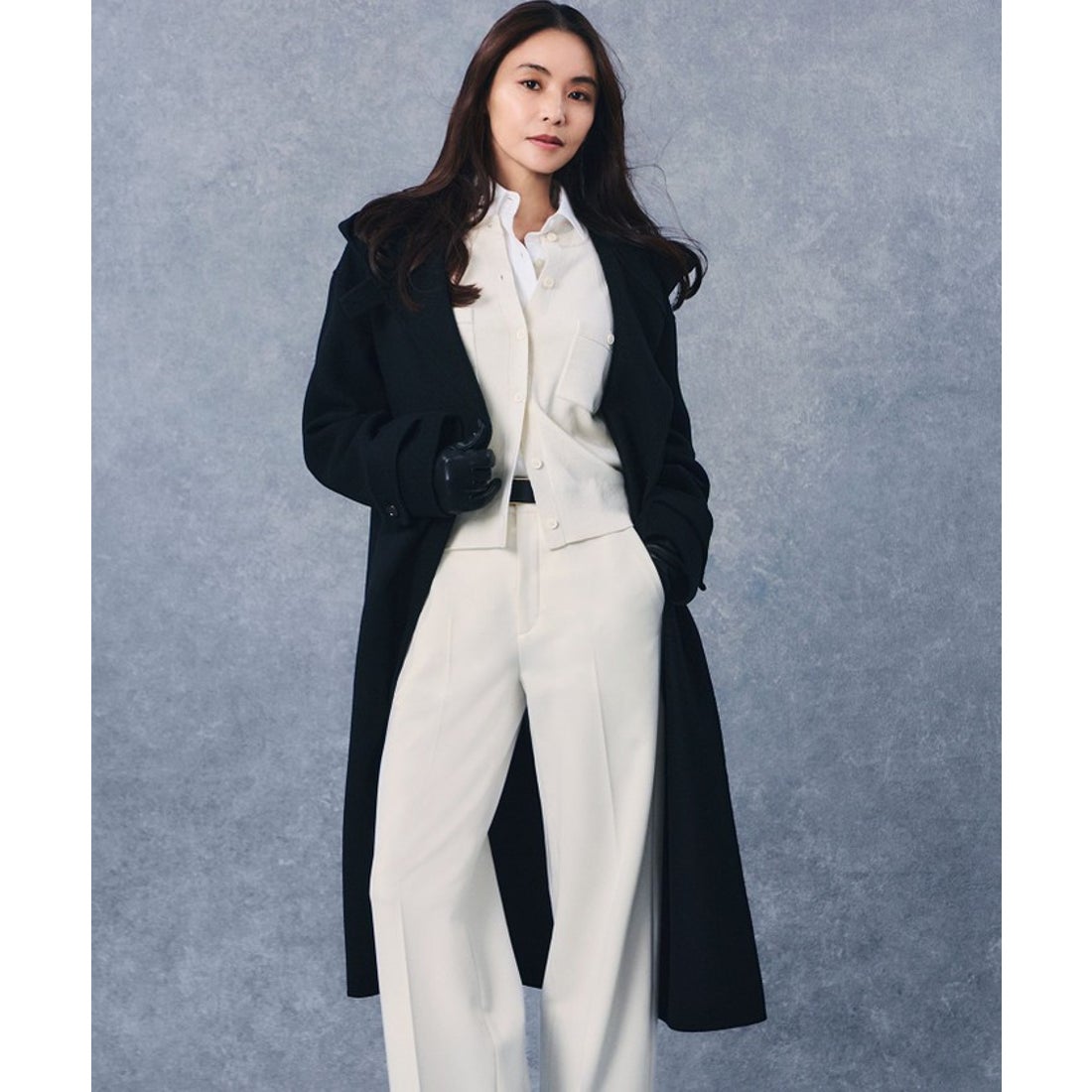 ニジュウサンク 23区 【見上愛さん着用】MANTECOPureリバー フード