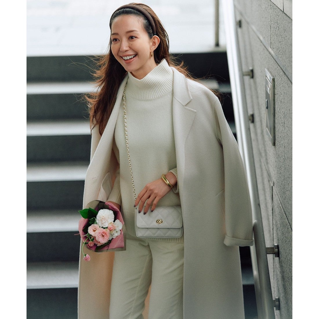 23区 ウールリバー ロングコート （ダークブラウン系） -ファッション