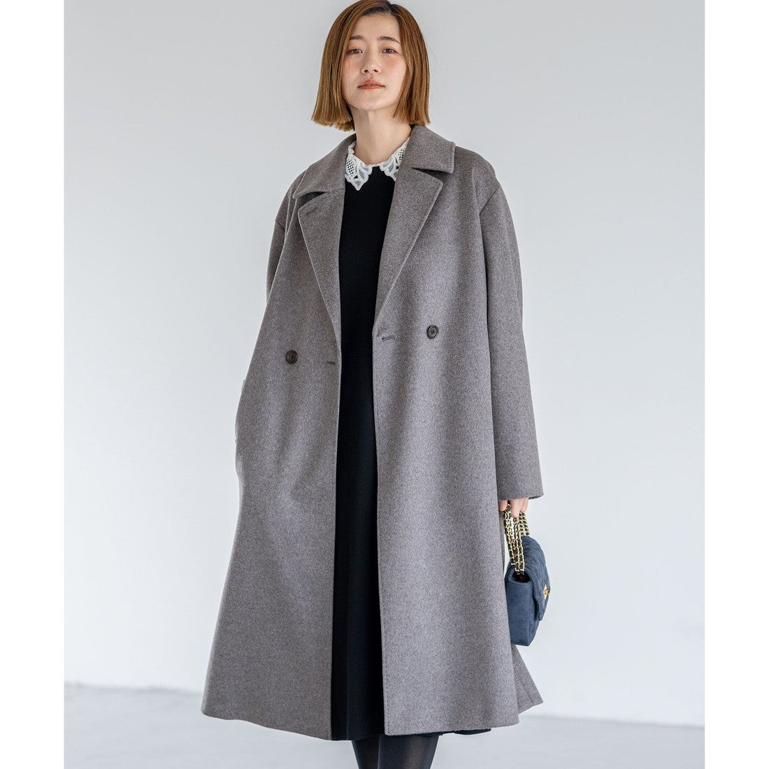 23区 【先行予約】COLOMBOカシミヤビーバー ダブルフロント チェスター