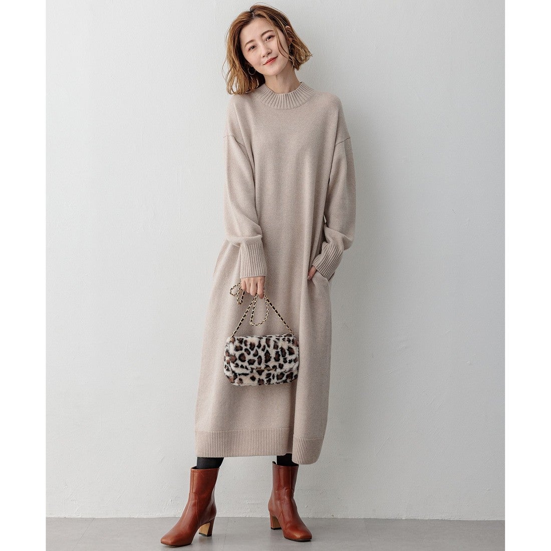 23区（大きいサイズ） 【先行予約/洗える】カシミヤブレンド ニット