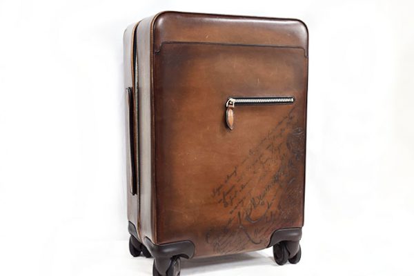 ベルルッティ Berluti 四輪 キャリーケース ブラウン レザー ランクA