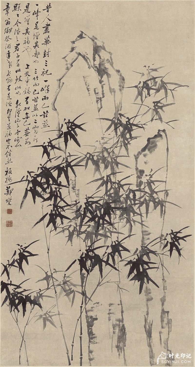 中国画 模写 吳昌碩［桃］紙本 肉筆 木箱無し！ 中国画 模写 吳昌碩