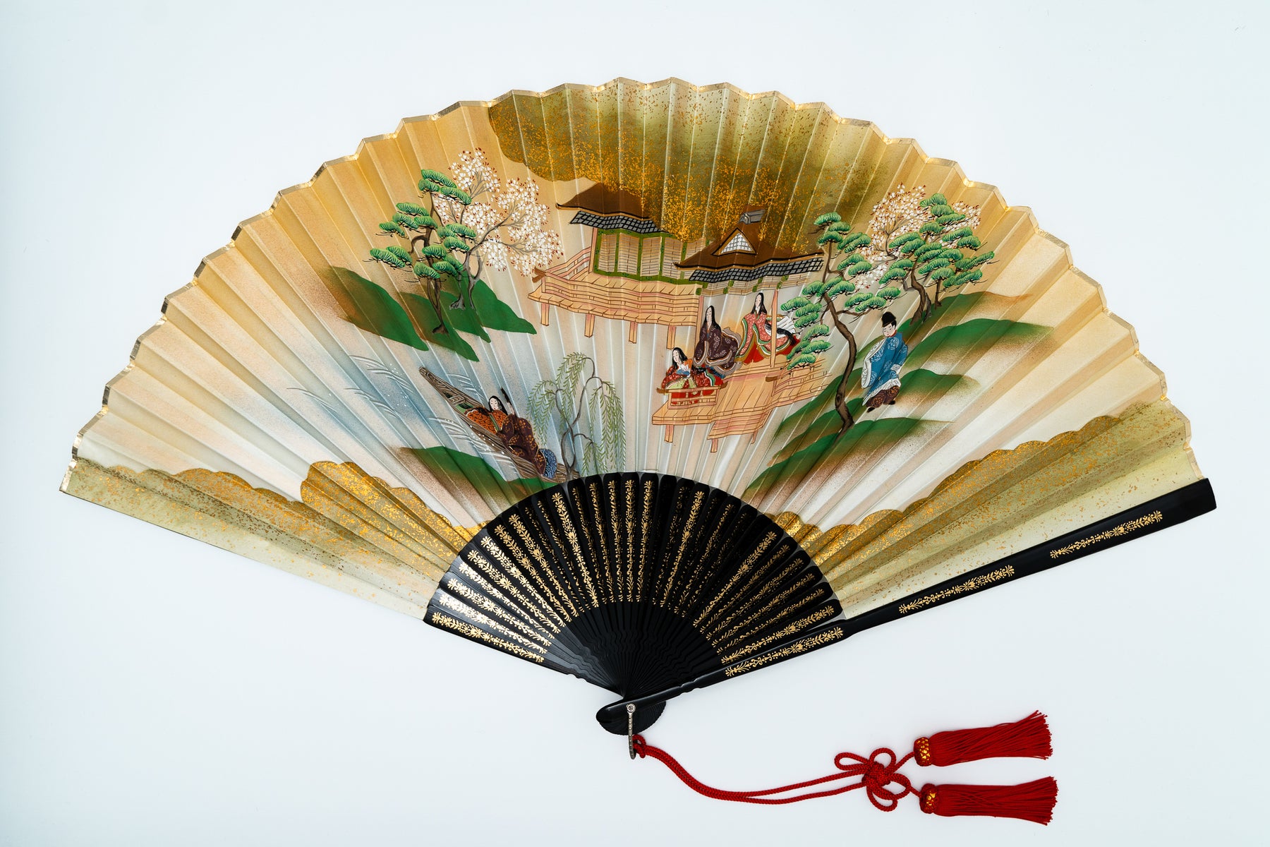 梅栄堂 大徳寺 十牛図扇 9枚 御团扇 宮内省御用達 昭和レトロ ￼ 梅栄