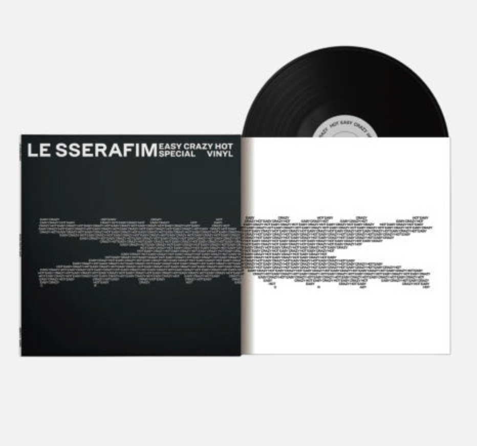 Le Sserafim EASY CRAZY HOT Mini Album Vinyl LP (Black Color