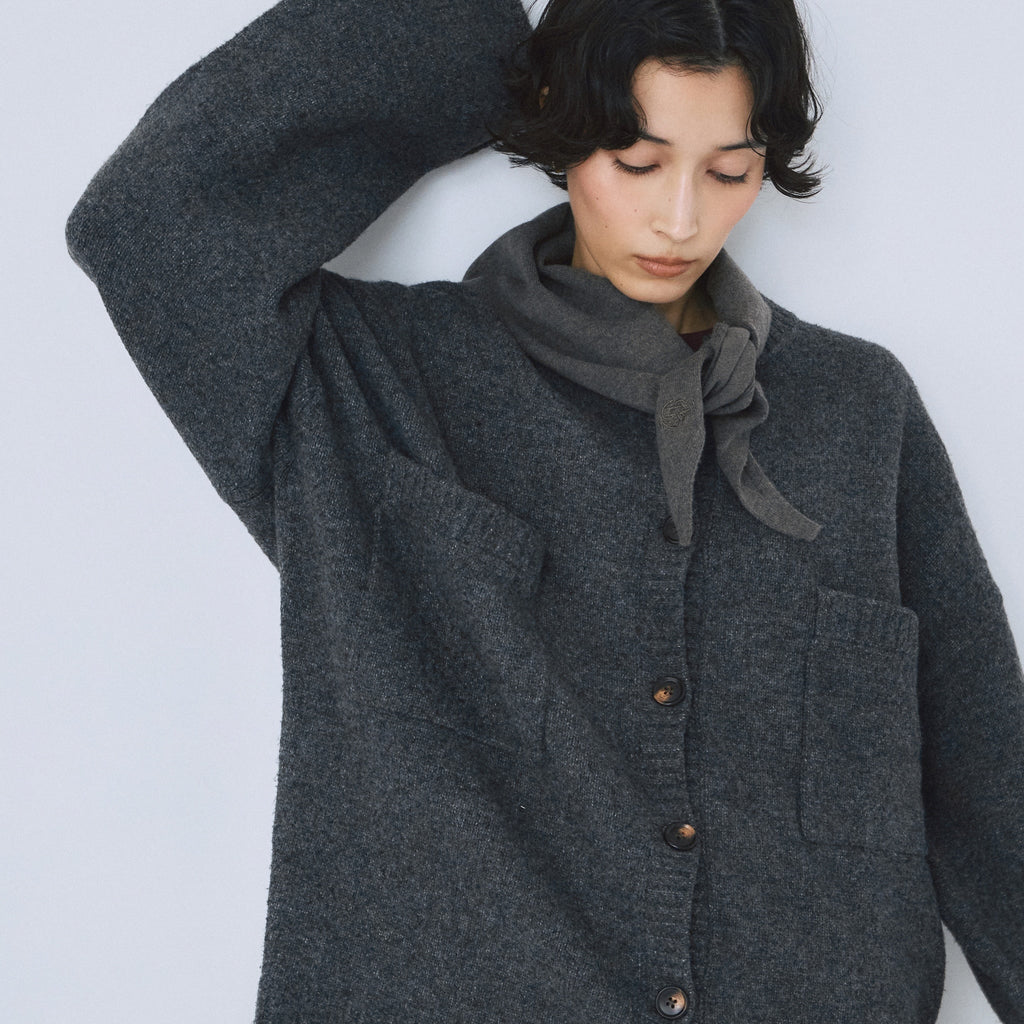 ウールmixフロントポケットカーディガン