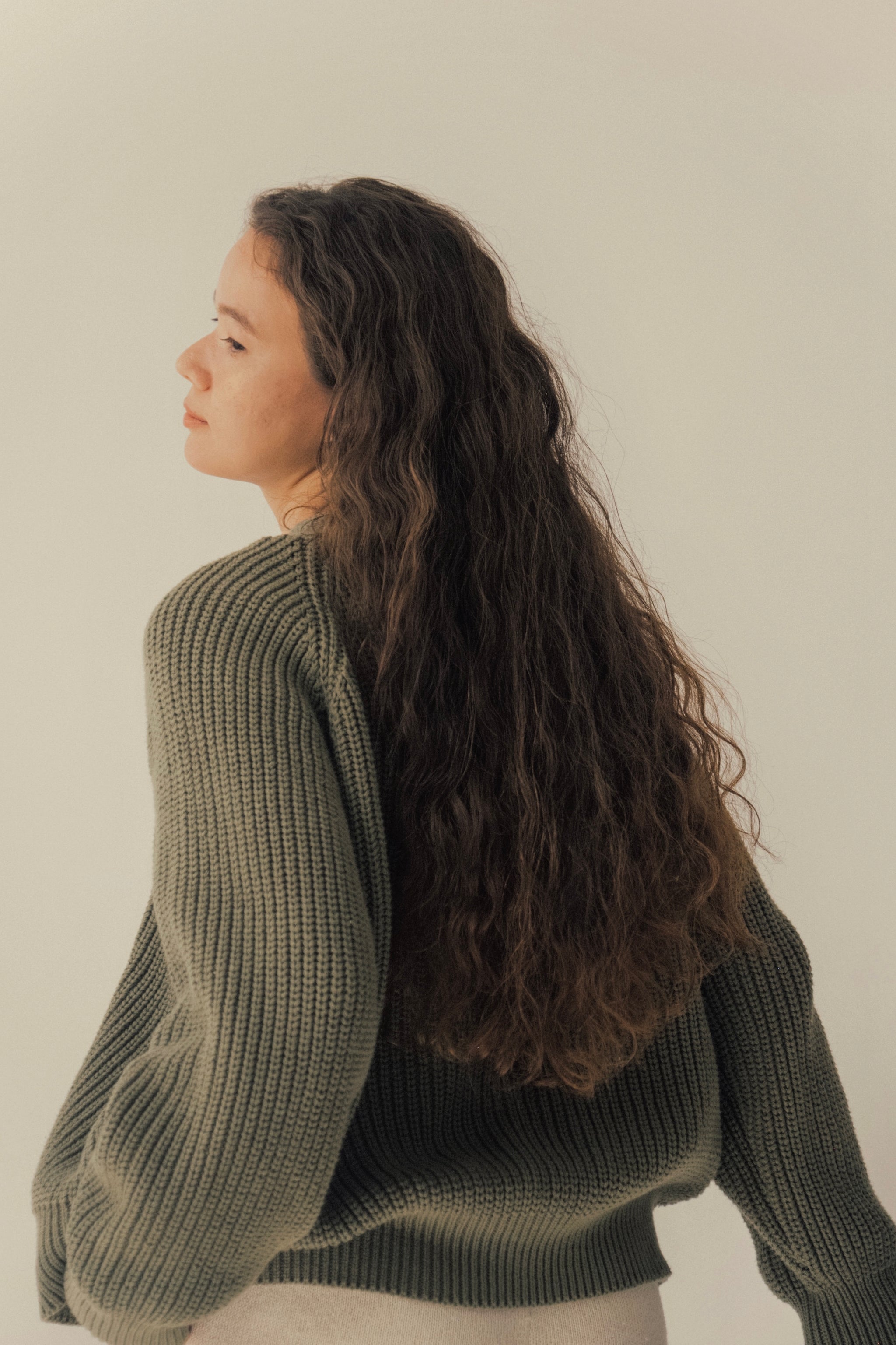 Organic cotton cardigan(olive) – seed and soil