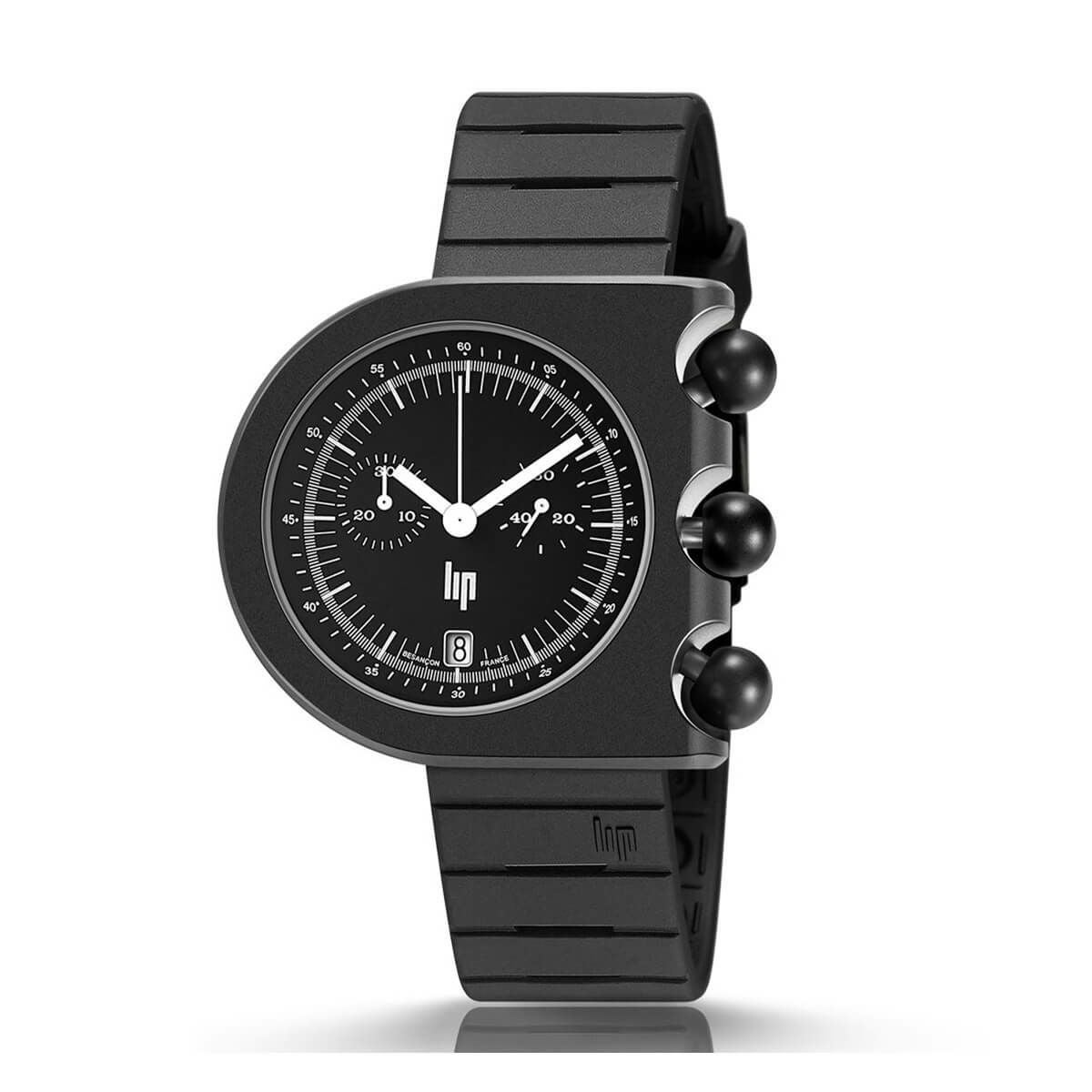 LIP / リップ マッハ 2000 クロノグラフ ブラック ラバーベルト メンズ