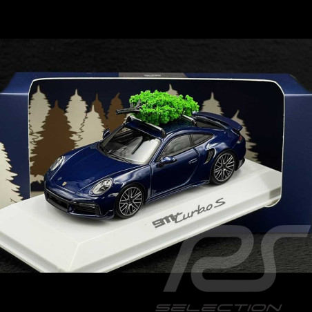 Porsche 911 Turbo S Type 992 2023 with Christmas Tree Gentian Blue