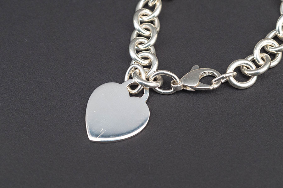 ティファニー ハート タグ チャーム ブレスレット（スターリング