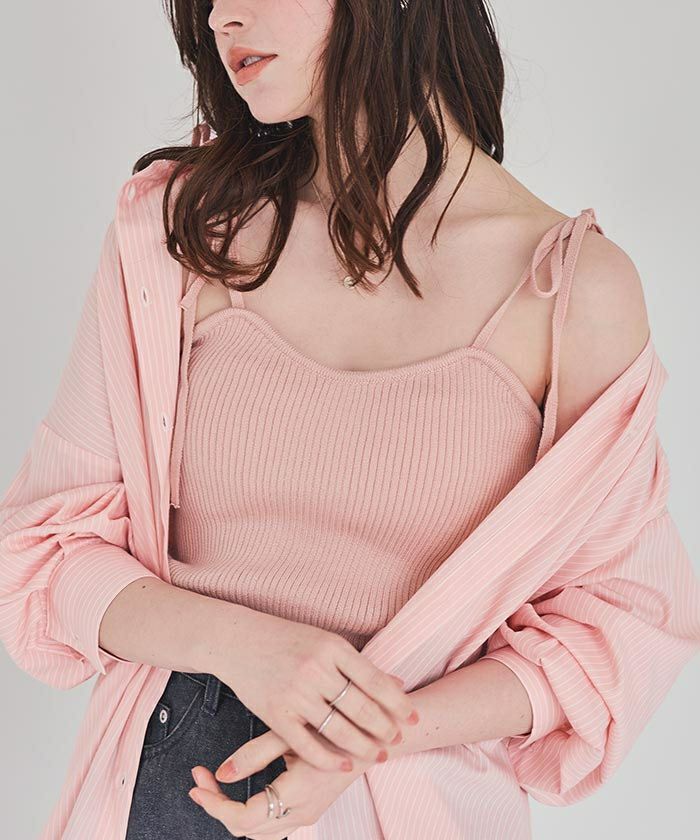 ショルダーリボンキャミソール【メール便可／95】 | titivate