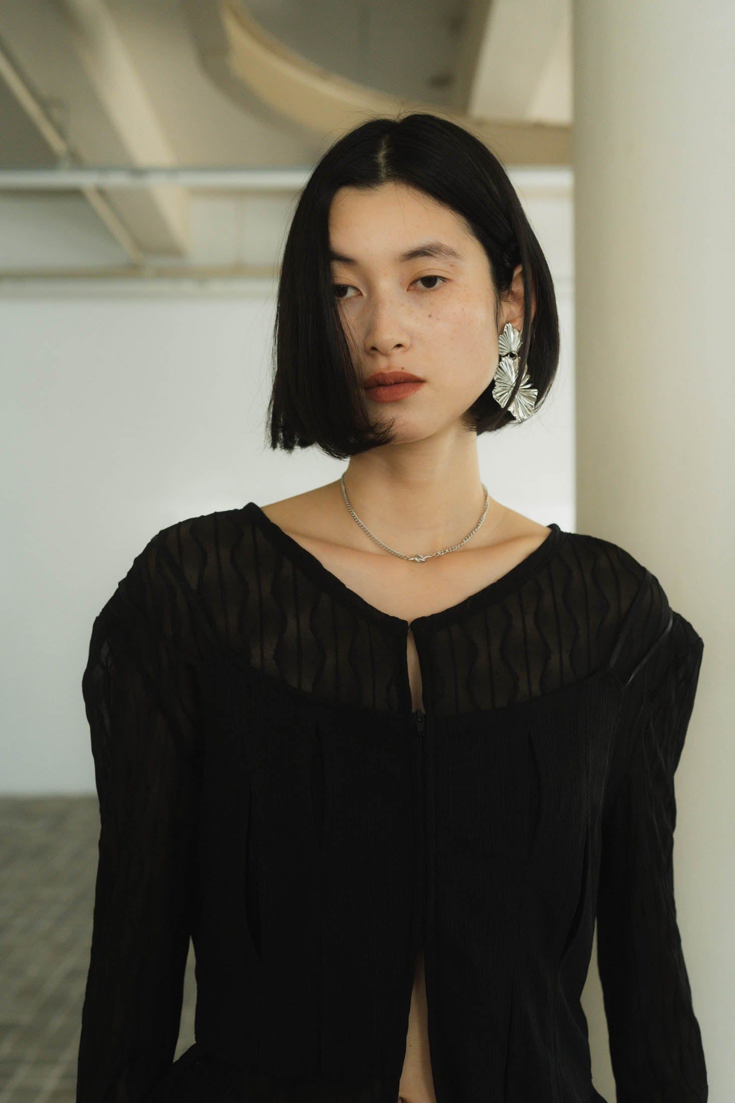 Knuth Marf - layered sheer tops / レイヤードシアートップス