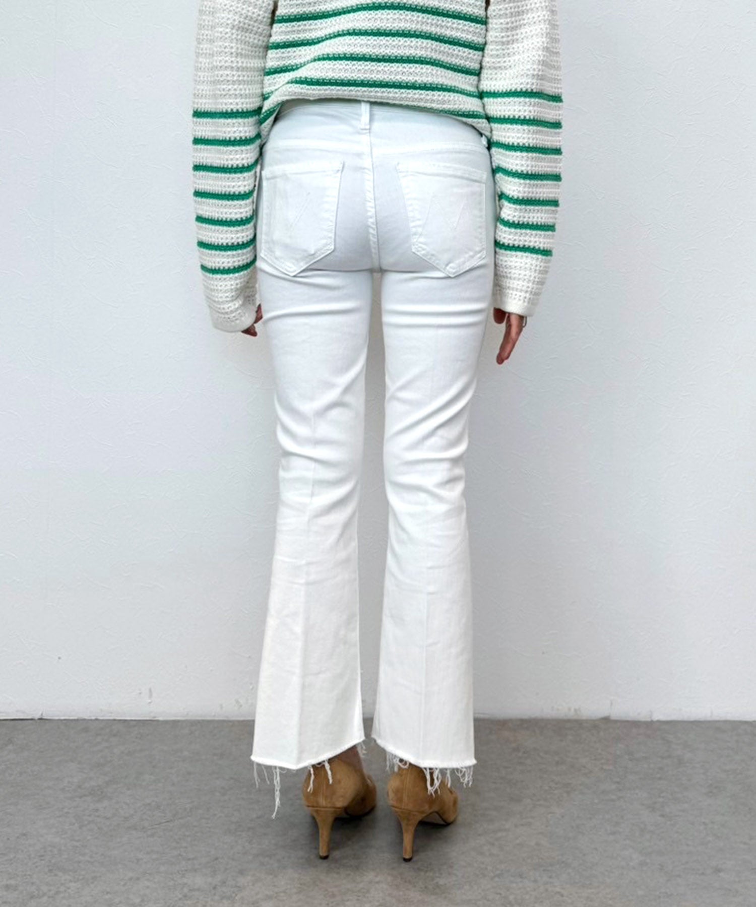 MOTHER】LIL INSIDER CROP STEP FRAY WHITE – Sirin Online Store