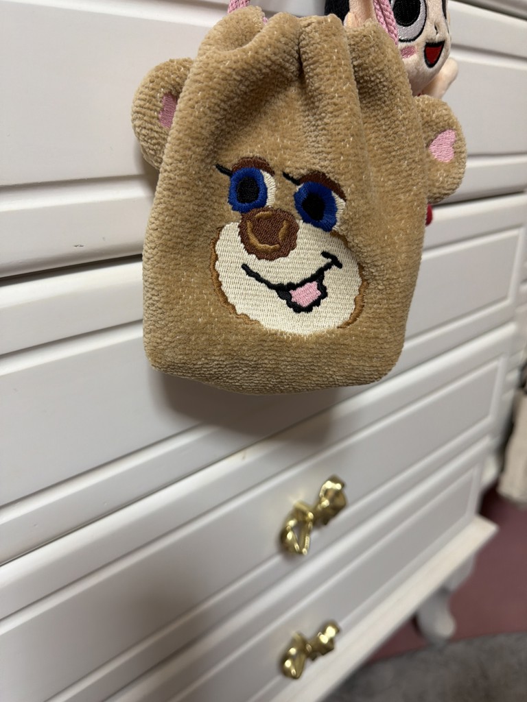 ドアップテディガール 耳付き巾着 L/DUG-243242(ベージュ): LOVERARY