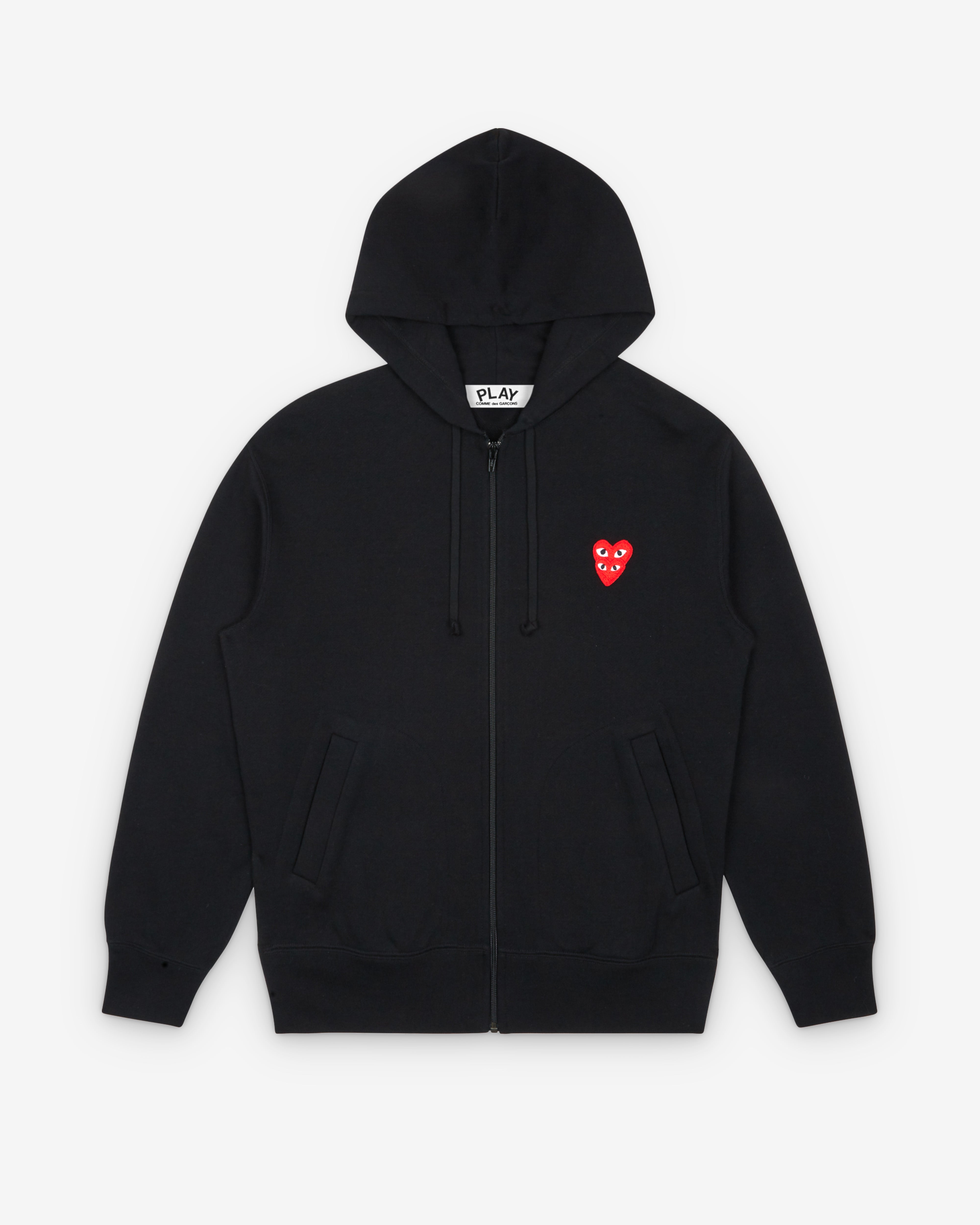 Play Comme des Garçons: Hooded Sweatshirt with Double Red Heart