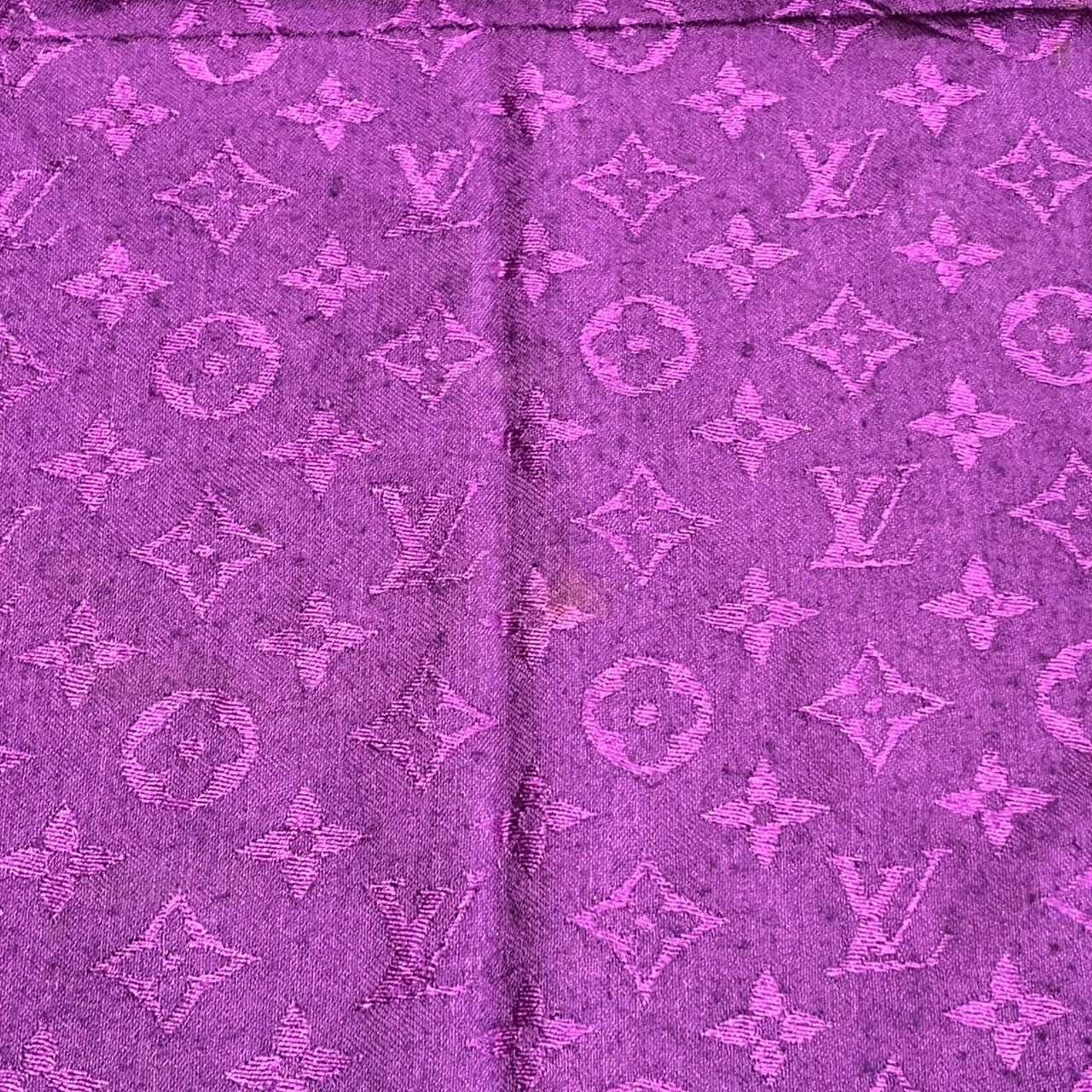 LOUIS VUITTON(ルイヴィトン) ウール シルク モノグラム マフラー 大判