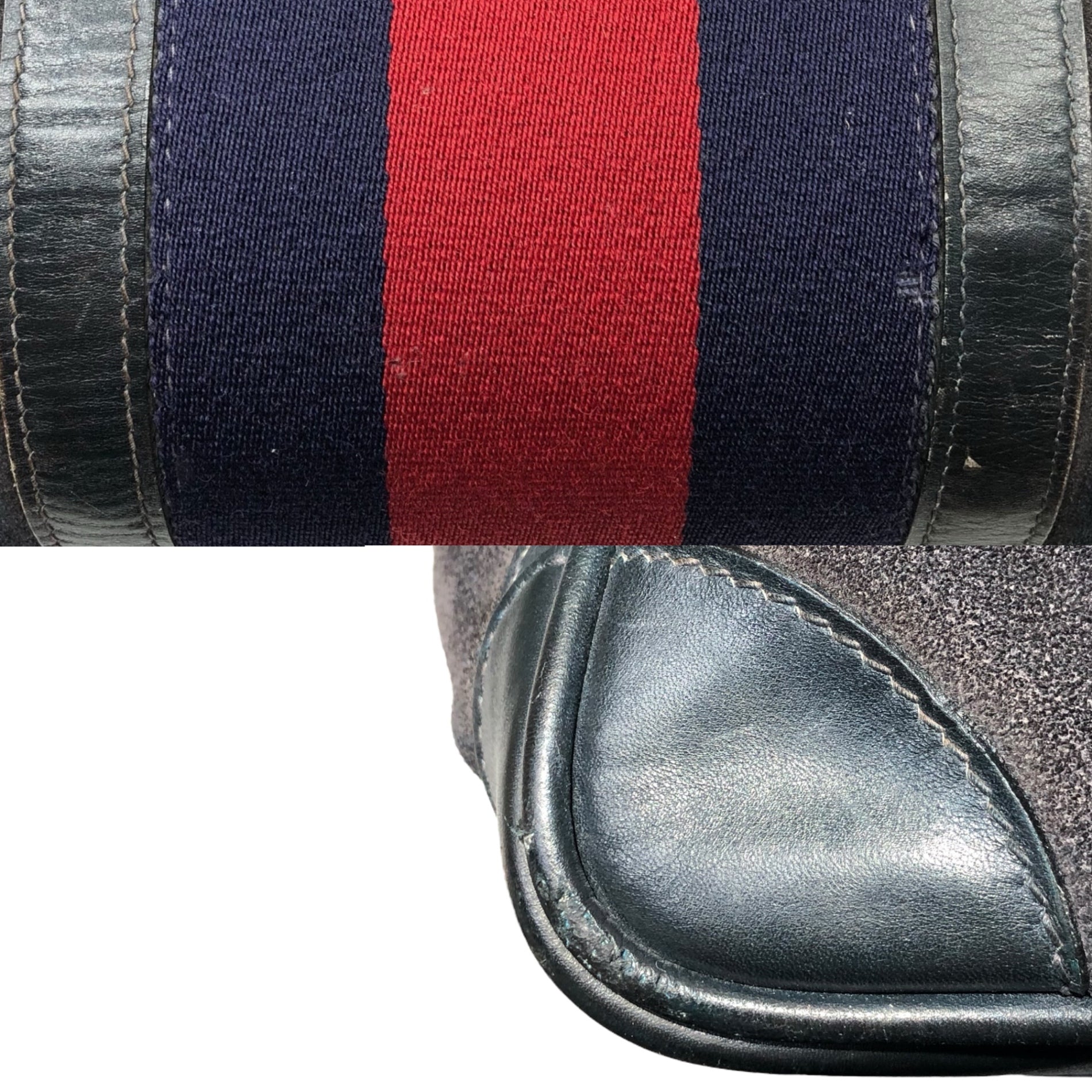 GUCCI(グッチ) 80's vintage suede boston bag ヴィンテージ