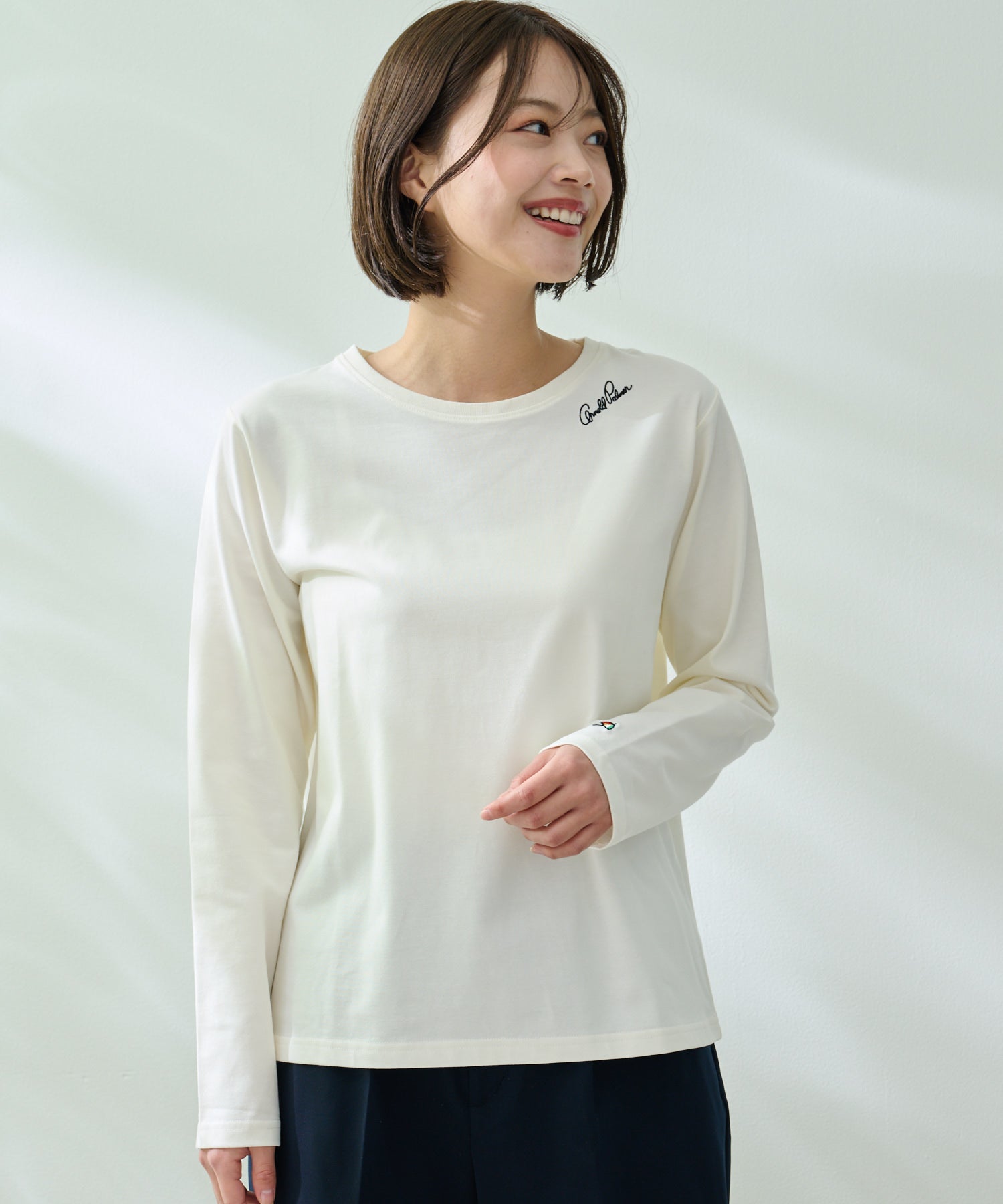 ワンポイント ロゴベーシックロンT（Tシャツ/カットソー/レディース