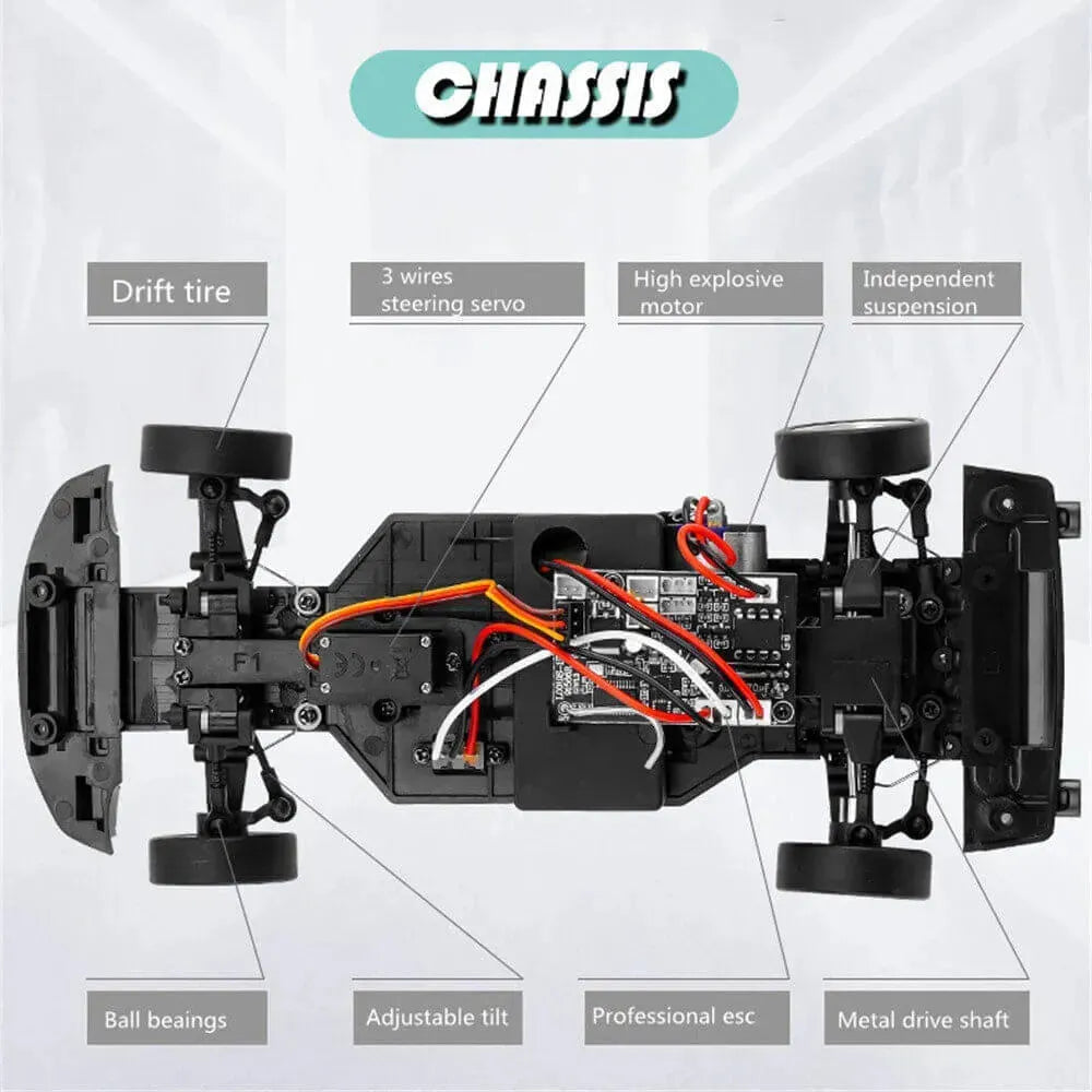 New 1200mAh Battery LDRC 1804 RC Drift Car RTR 1/18 Mazda MX-5