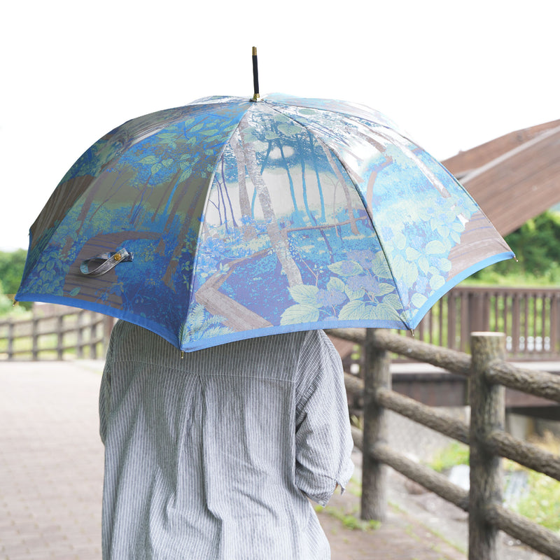美しい木々を再現したレディース長傘！晴雨兼用雨傘8本骨60cm