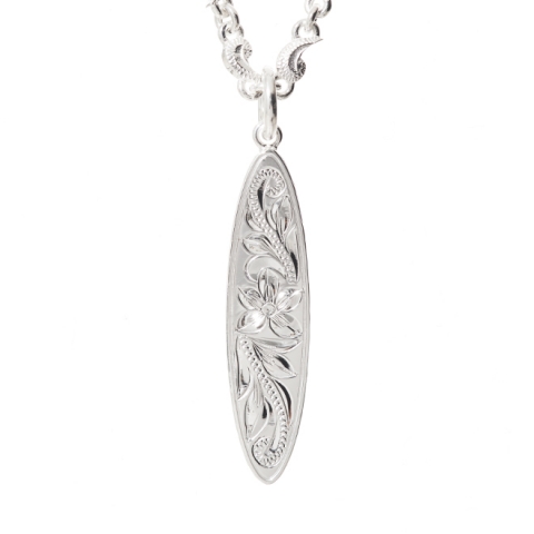 ハワイアンジュエリー/K14YG/カットワークサーフボードペンダント/0135