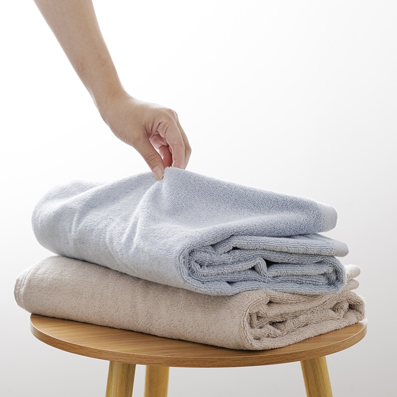 大判バスタオル(（大判バスタオル）70×140cm ベージュ): タオル